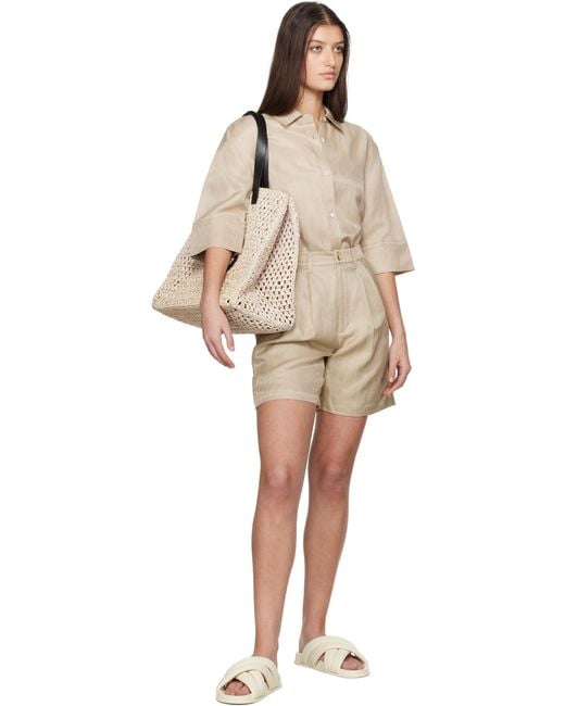 Anine Bing Natural Large Rio Tote