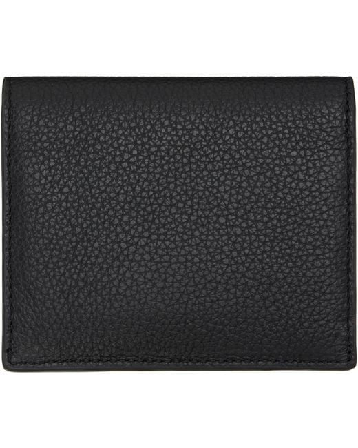 Totême  Black T-Lock Grained-Leather Card Holder