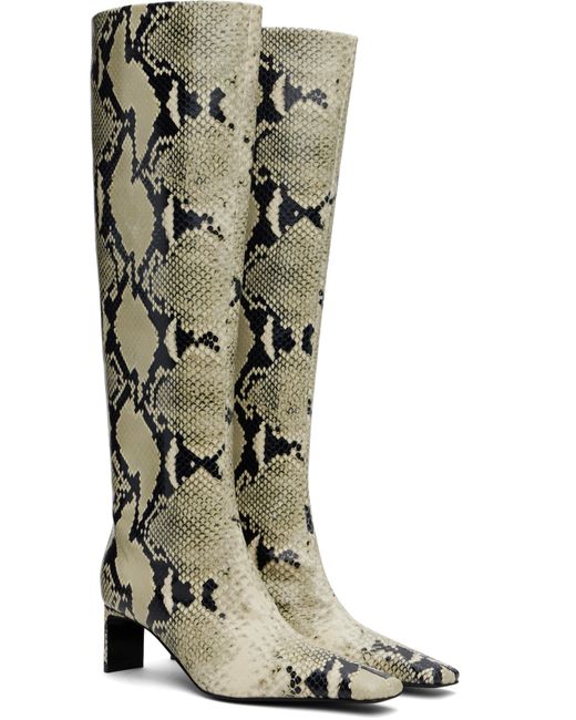 Khaite Multicolor Khaki Ona Knee-High Boots