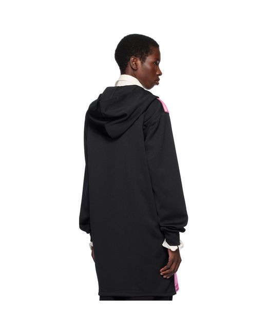 Comme des Garçons Pink Polyester Thick & Nylon Tulle Zip-Up Hoodie