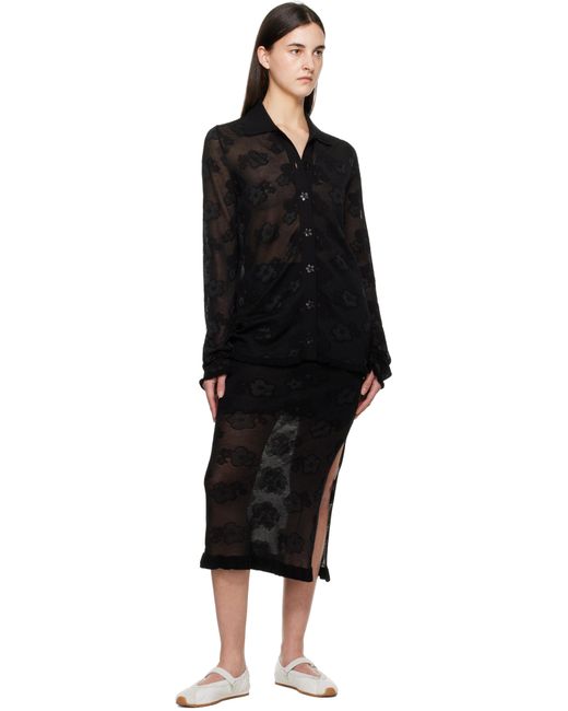 CECILIE BAHNSEN ブラック Pegonia ミディアムスカート Black