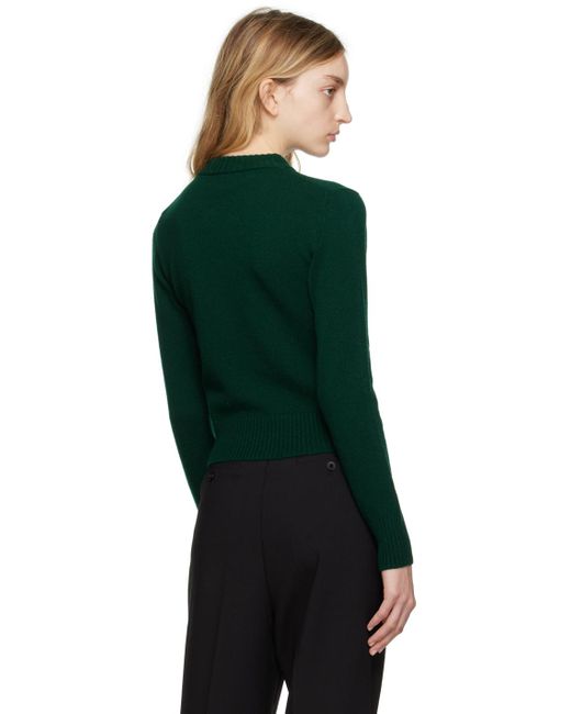 AMI Ssense Exclusive Green Ami De Cœur Sweater
