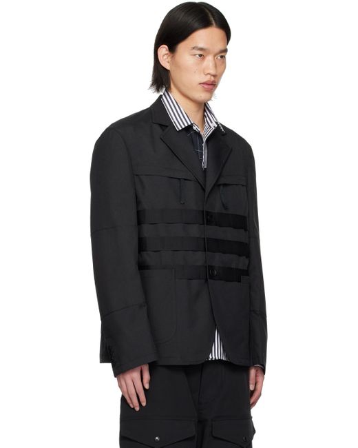 Veston noir à simple boutonnage Junya Watanabe pour homme en coloris Black