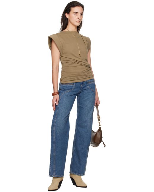 Isabel Marant カーキ Maisan Tシャツ Green