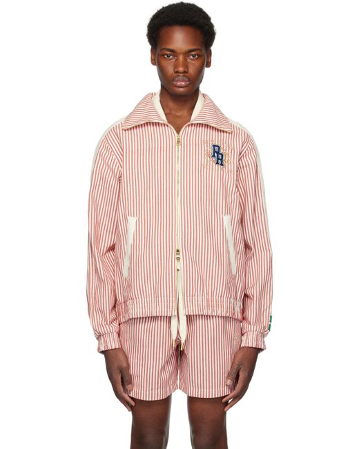 Rhude Pink White & Red Puma Edition Jacket for men