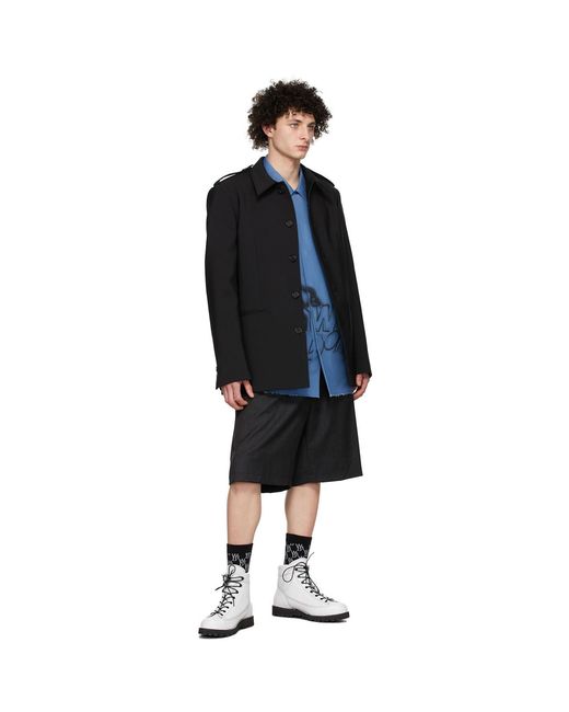 we11done Black Regular Collar Jacket for men