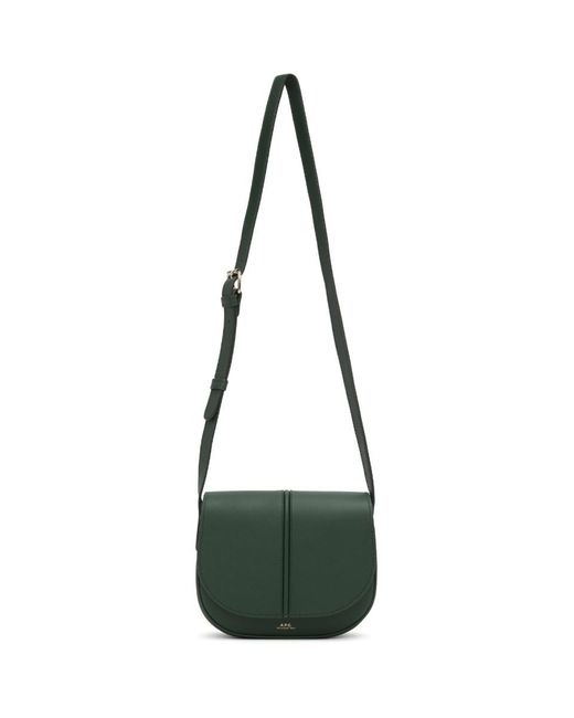 A.P.C. Green Betty Grained Leather Shoulder Bag