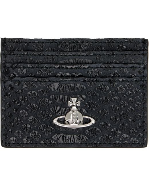 Vivienne Westwood Black Flat Card Holder for men