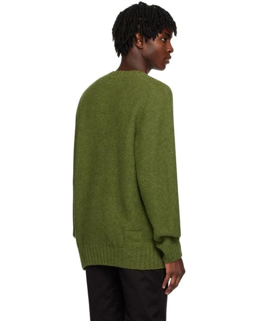 Universal Works Green Seamless Sweater for men