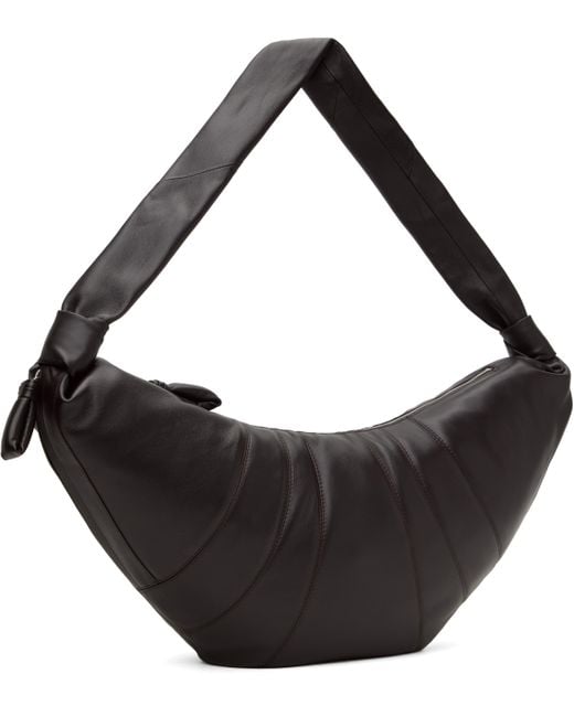 メンズ Lemaire ブラウン ラージ Croissant バッグ Black