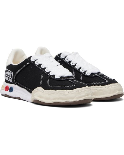 Maison Mihara Yasuhiro Black 'Herbie' Og Sole Canvas Low-Top Sneakers