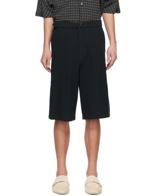 LE17SEPTEMBRE Black Belted Shorts for men