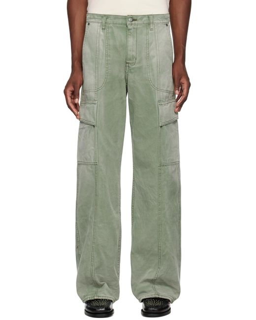 Rhude Green Faded Cargo Pants for men