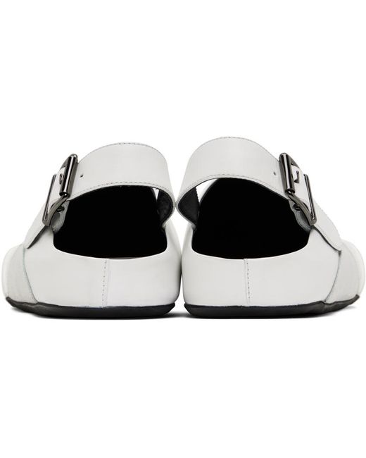 Marni Black White Fussbett Sabot Sandals for men