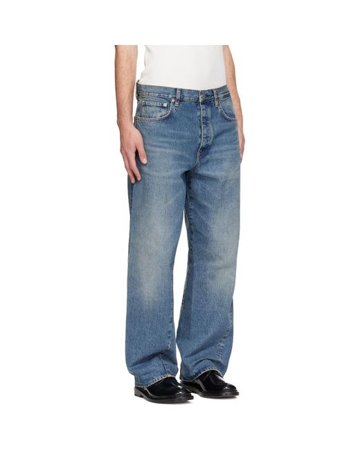 sunflower Blue Wide Twist Jeans for men