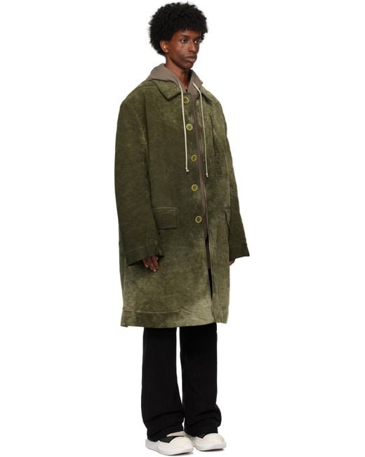 Rick Owens Black Porterville Jumbo Mac Coat for men