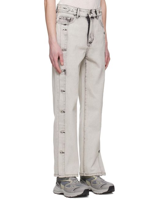 Feng Chen Wang White Side Release Jeans for men