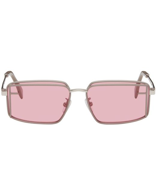 Fendi Pink First Sight Rectangular Sunglasses