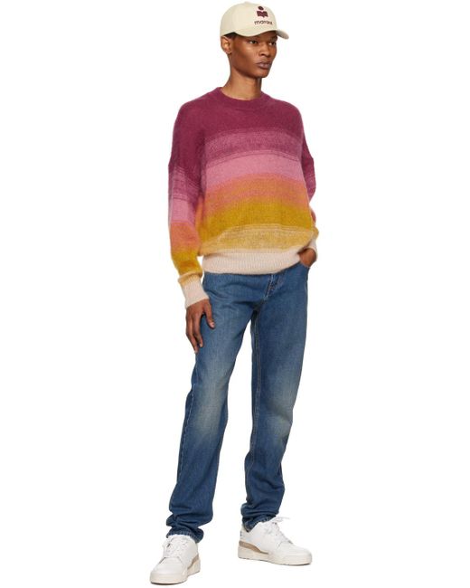 Isabel Marant Orange Multicolor Drussell Sweater for men