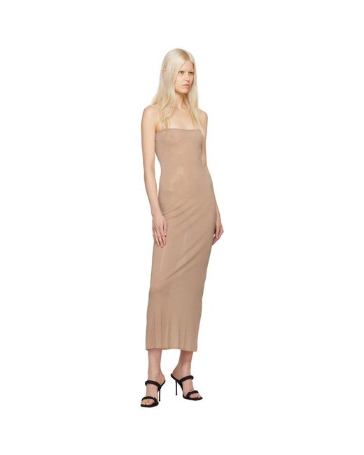 Alexander Wang Black Beige Bead Midi Dress