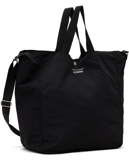 Comme des Garçons Black Cotton Nylon Grosgrain Tote for men