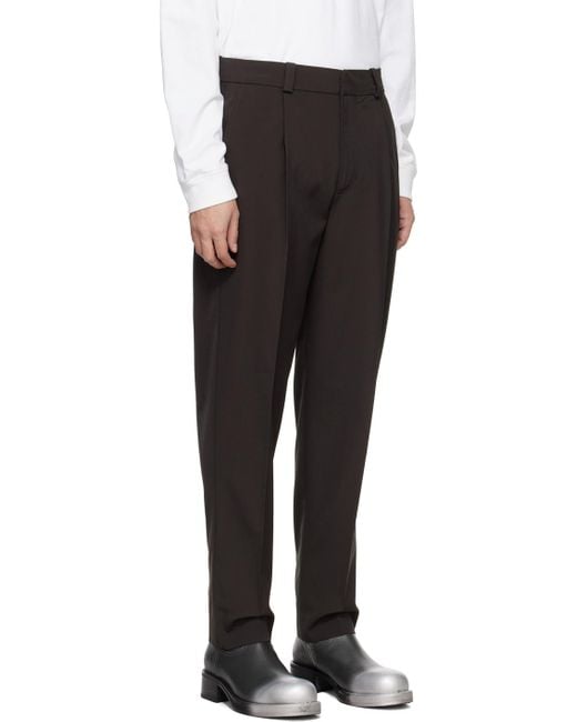 Acne Black Brown Tailored Trousers for men