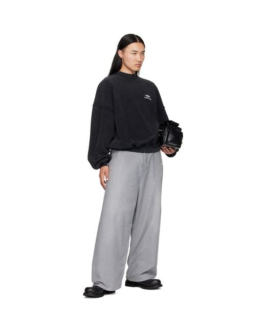 Balenciaga Black Inside Out Sweatshirt for men
