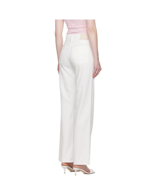 Citizens of Humanity White Annina High Rise Wide Leg 33 Jeans