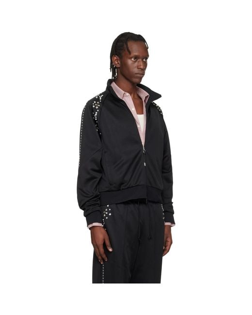 Toga Virilis Black Jersey Track Jacket for men