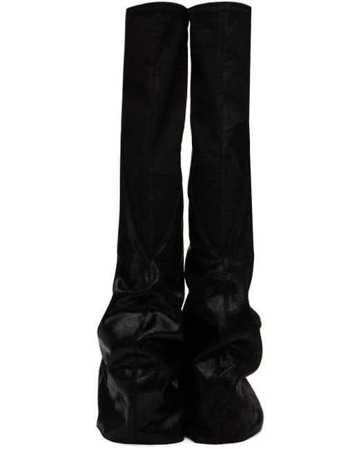 Rick Owens Black Fetish Tall Boots