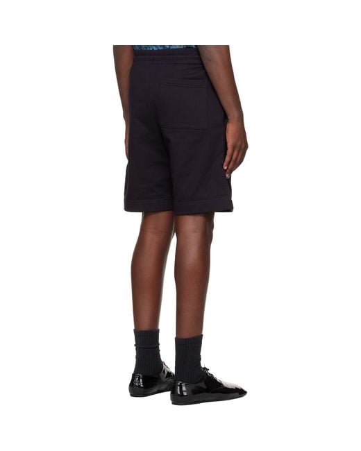 Dries Van Noten Blue Drawstring Shorts for men
