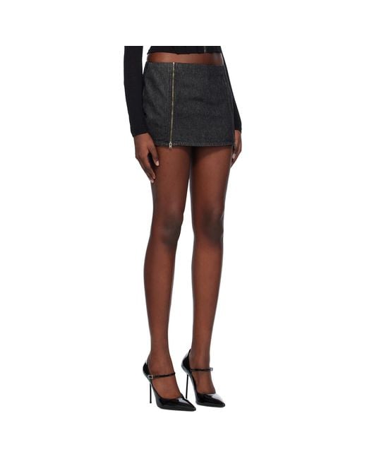 Miaou Black Navy Ezra Denim Miniskirt