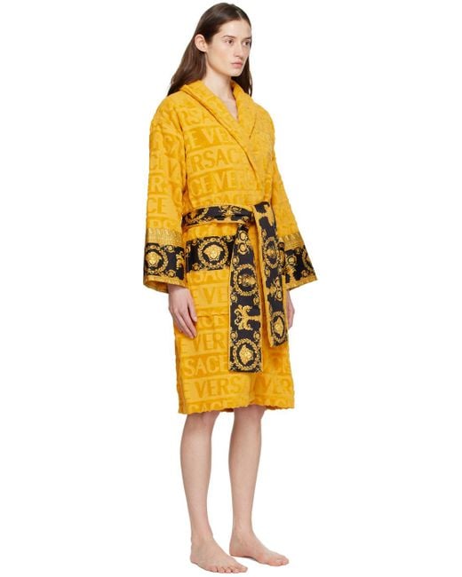 Versace Yellow 'i Heart Baroque' Robe
