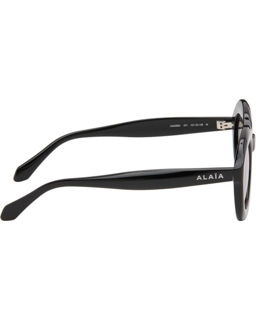 Alaïa Black Round Sunglasses