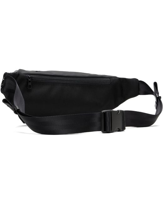 Master Piece Black Slick Waist Belt Bag for men