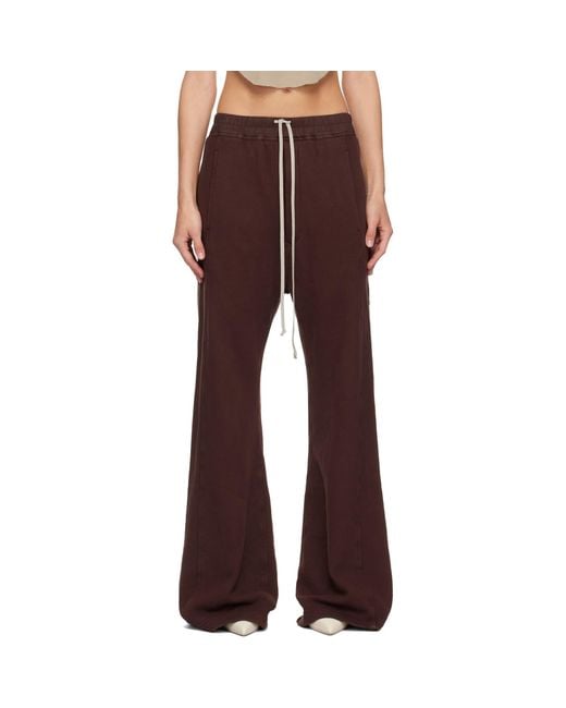 Rick Owens Red Burgundy Concordians Pusher Lounge Pants