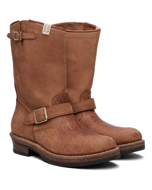 Visvim Brown T.W.O. Folk Boots for men