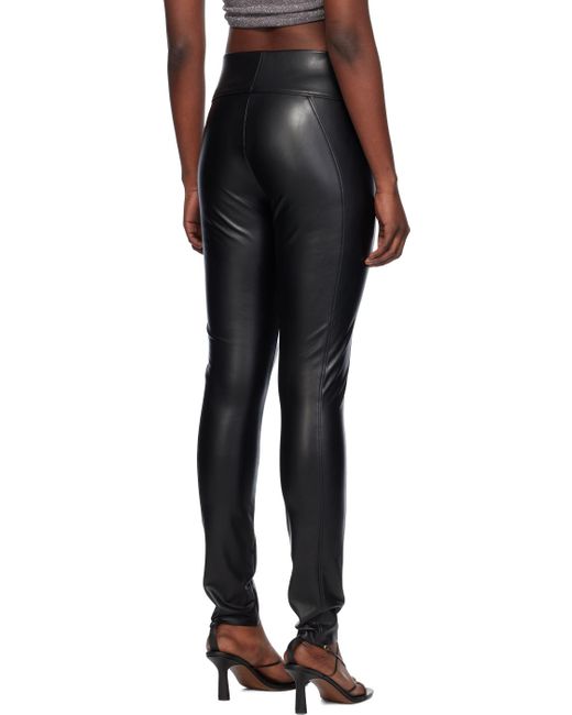 Wolford Edie Forming フェイクレザー レギンス Black