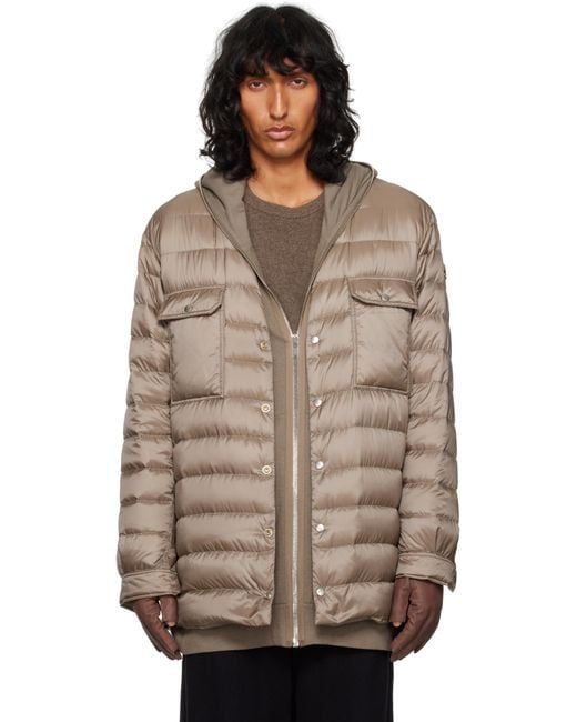 Blouson De Style Surchemise Gris Rick Owens pour homme en coloris Brown