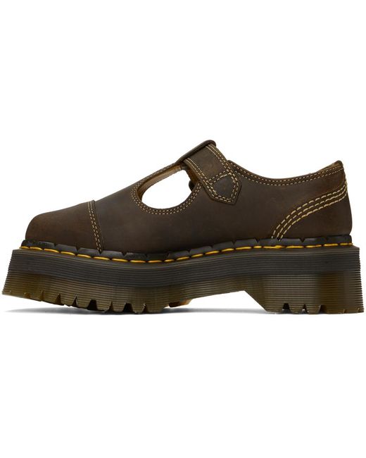 Chaussures oxford de style charles ix bethan brunes en cuir à plateforme Dr. Martens en coloris Black