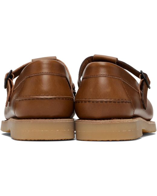 Hereu Black Alber Rubber Veg Tan Loafers for men