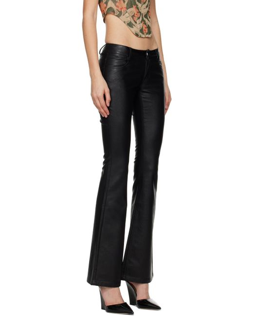 Miaou Black Roxy Faux-leather Trousers