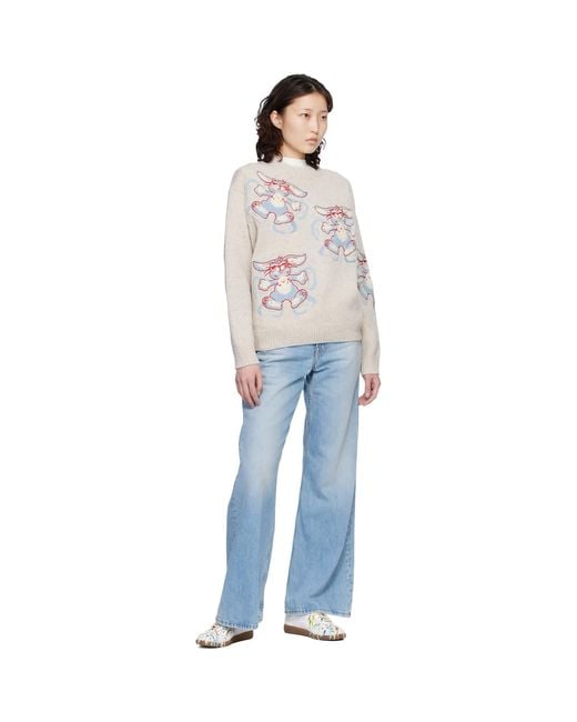 KENZO Multicolor Off- Paris Winter Holidays' Embroidered Sweater