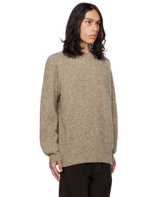 YMC Natural Crewneck Sweater for men