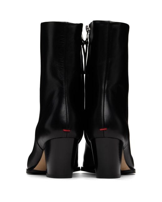 Aeyde Black Hedvig Cowboy Ankle Boots