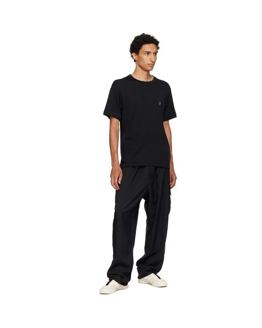Y-3 Black Slim Short Sleeve T-Shirt for men