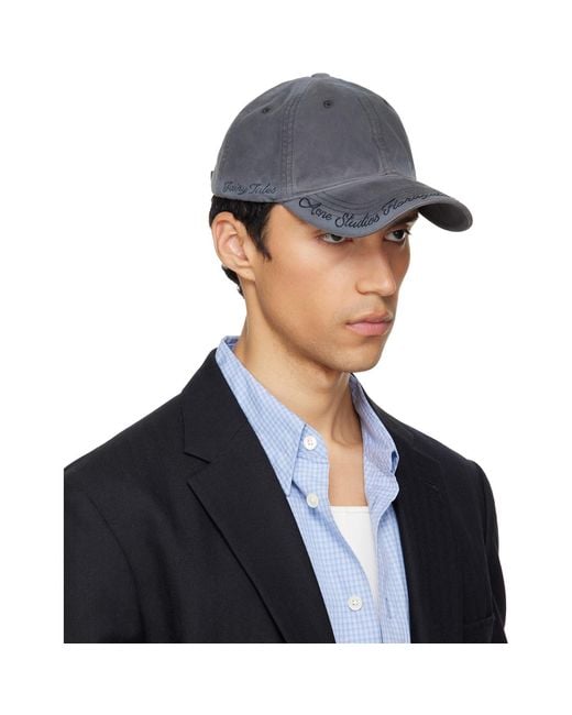 Acne Blue Logo Cap for men