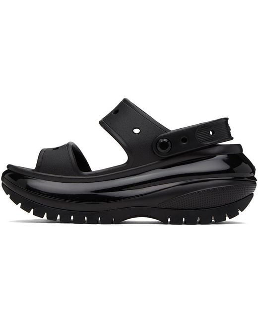 CROCSTM Black Classic Mega Crush Sandals