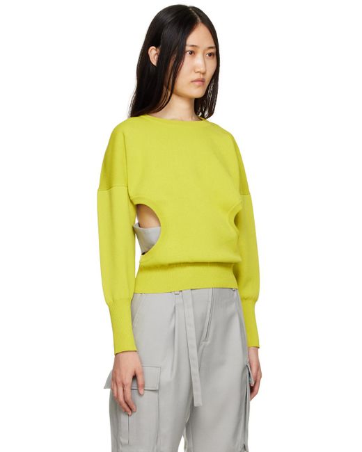 Issey Miyake Yellow Cutout Sweater
