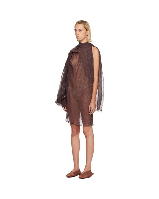 Kiko Kostadinov Brown Caspian Minidress